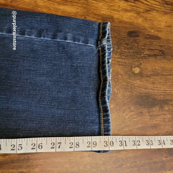 American Eagle Jeans 6 R Favorite Boyfriend Low Rise Medium Dark Wash Stretch - Picture 10 of 13